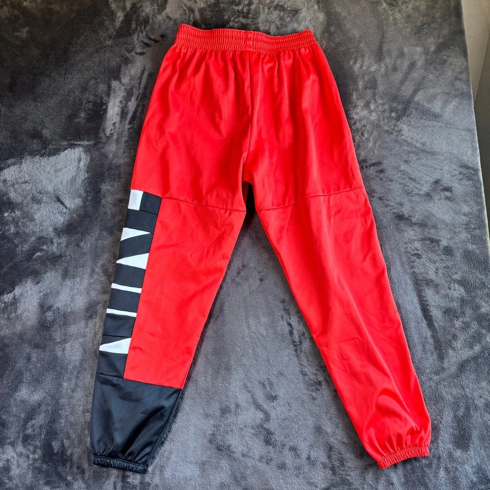 Nike Mens Polyester Therma-FIT Joggers Athletic Streetwear M Red Black